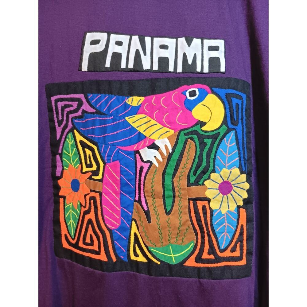 Vintage 90s Parrot Graphic T-Shirt L Colorful Tourist Streetwear Vacation